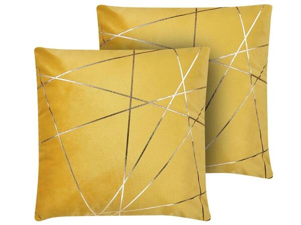 

Подушка Beliani 2 шт PINUS, 45x45x45 см цвет gold/gelb