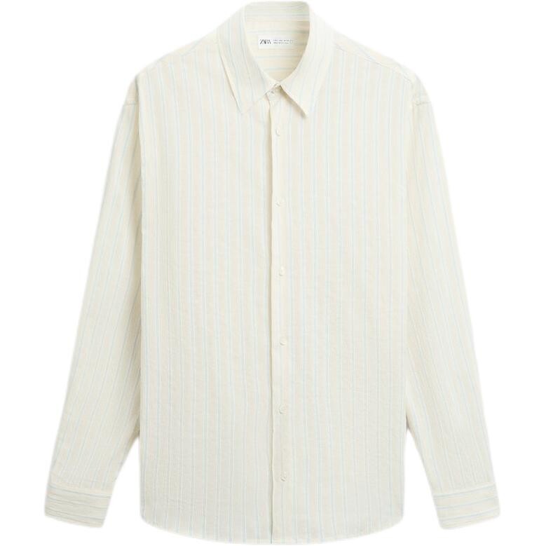 

Рубашка мужская черная синяя Zara, черный