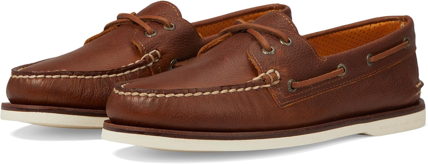

Мужские золотистые аутентичные двухглазые сезонные кроссовки Sperry