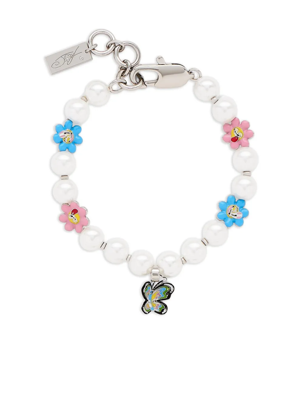 

Браслет x Hattie Stewart Garden Pearl Station MARC JACOBS, серебряный
