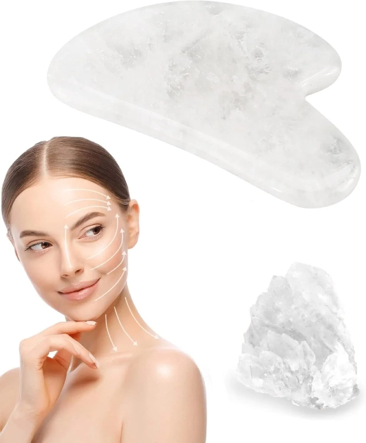 Гуаша для лица из белого кварца GUASHAPE, 1 шт