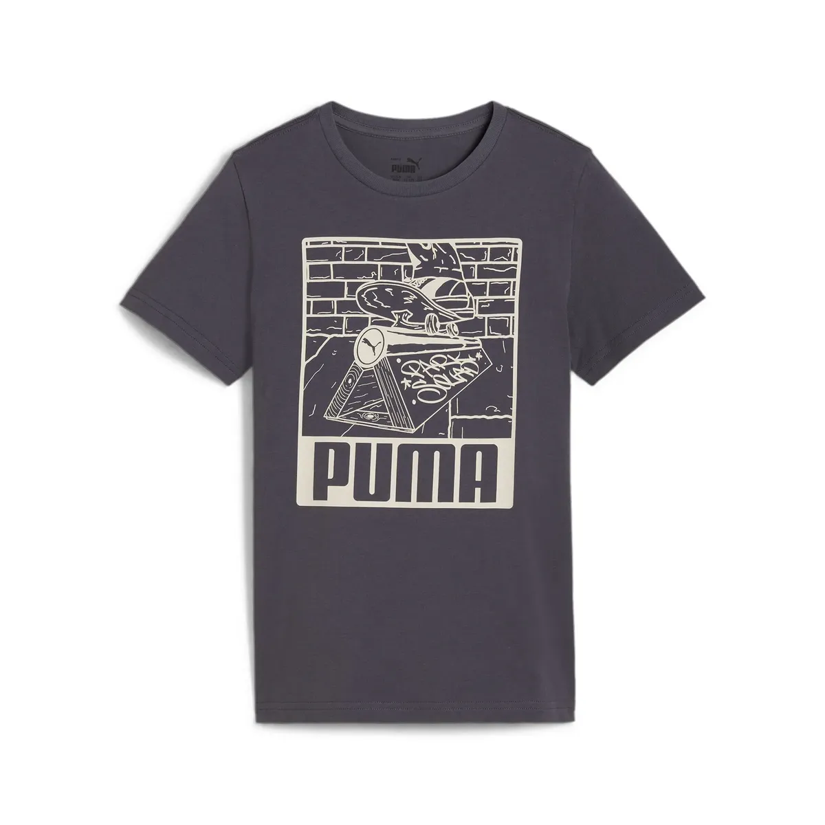 

Футболка PUMA "ESS+ MID 90s Graphic T-Shirt Boys", серый