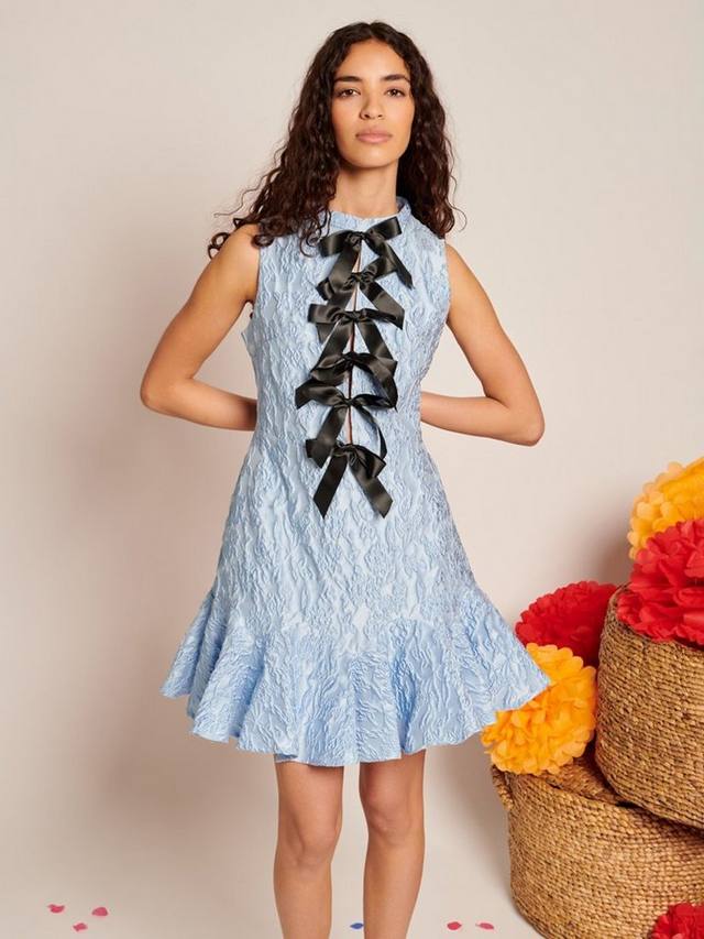 

Мини-платье с жаккардовым бантом Sister Jane, Blue