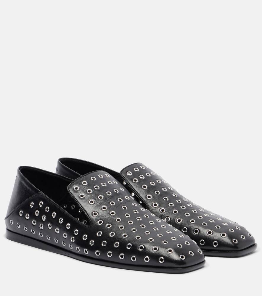 Элиот кожаные слипоны с декоративной отделкой Jimmy Choo, Black/Silver