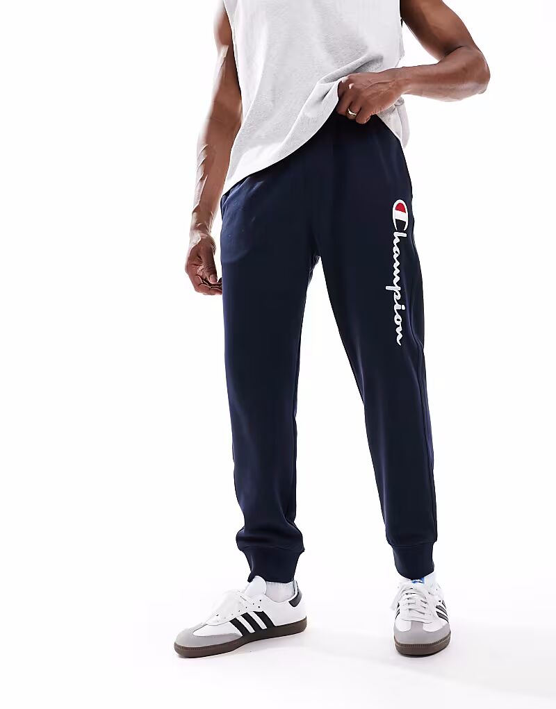 

Брюки Champion Authentic с манжетами в рубчик темно-синего цвета