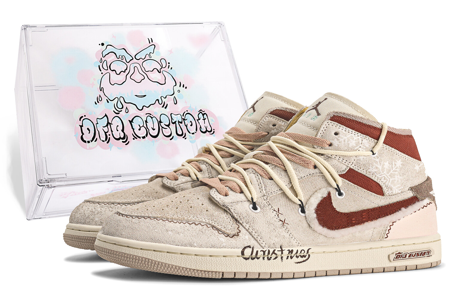 

Кроссовки Vintage Jordan Air Jordan 1, бежевый/красный