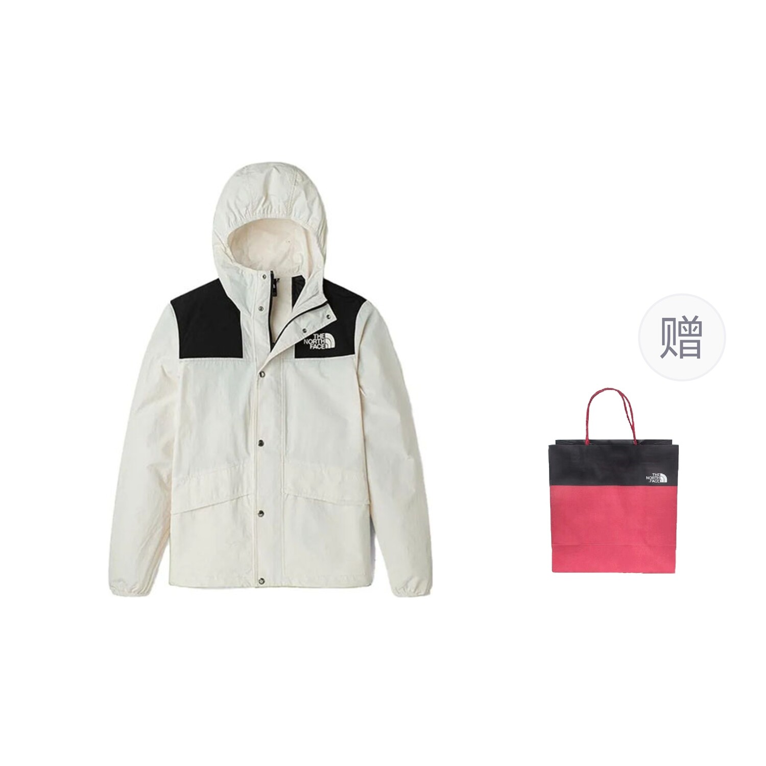 

Куртка мужская белый + подарочный пакет The North Face