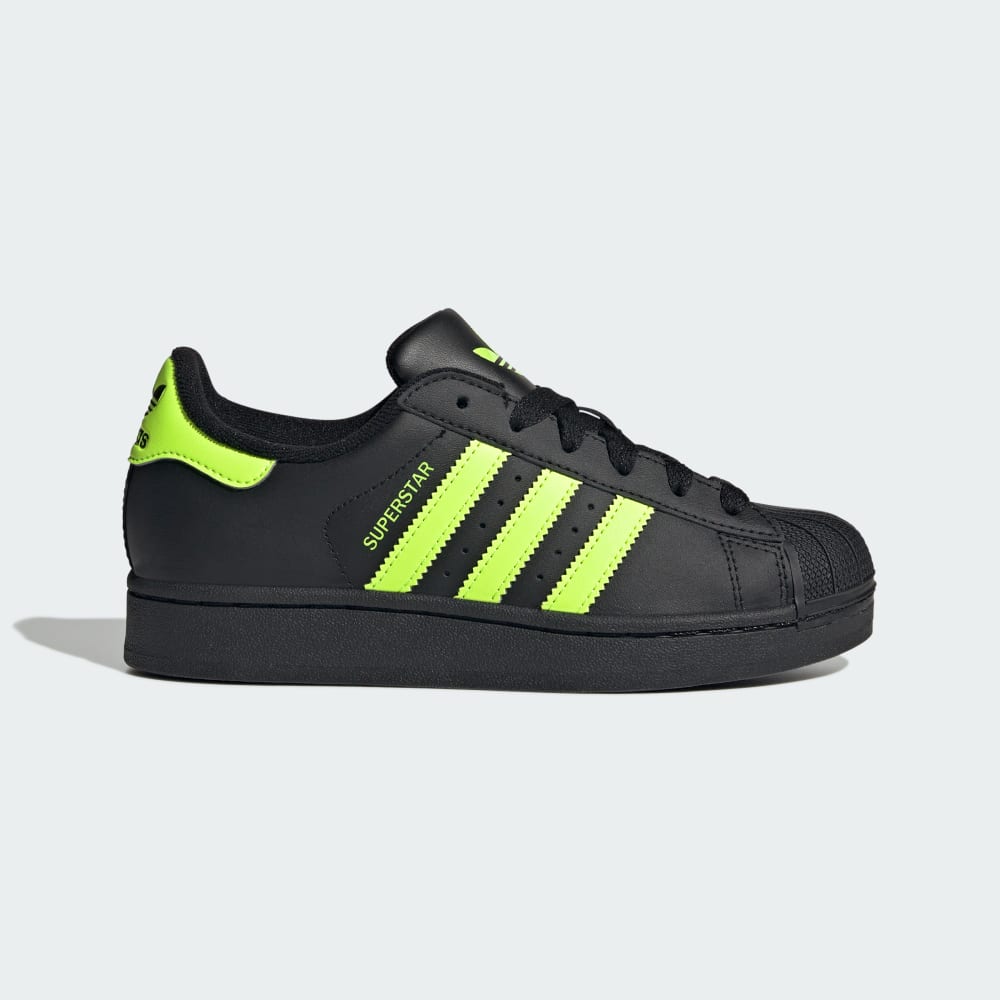 

Кроссовки Adidas Superstar II Shoes, цвет Core Black/Signal Green/Core Black