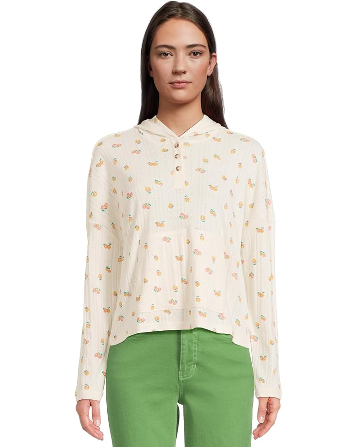 

Худи Toad&Co Foothill Pointelle Long Sleeve Hoodie, цвет Salt Nasturtium Print