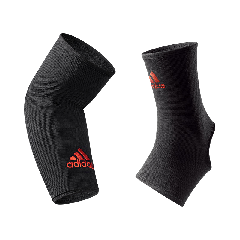 

Ортез на голеностоп для футбола, баскетбола, бега, велоспорта, лыжного спорта унисекс polyamide 1 шт Adidas, Ankle Brace+Elbow Protector
