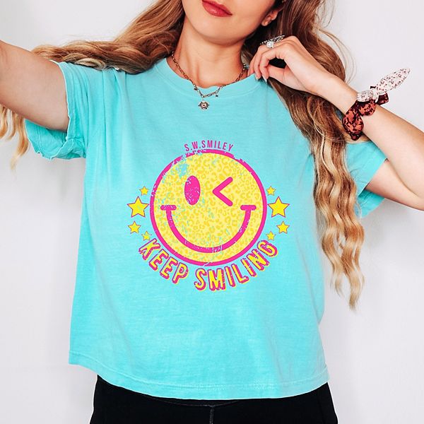 

Футболка SWSmiley keep smiling happy face boxy crop top Simply Sage Market, Chalky Mint, Зеленый, Футболка SWSmiley keep smiling happy face boxy crop top Simply Sage Market, Chalky Mint