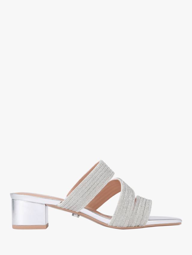 Gala Crystal с кристаллами на квадратном каблуке мюли Carvela, Silver
