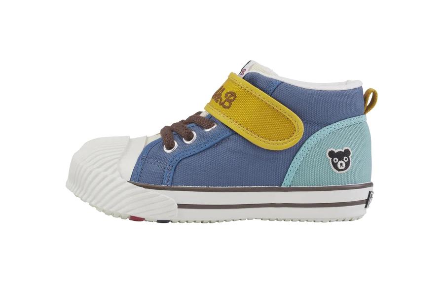 

Кроссовки с вышитым логотипом и сенсорным ремешком MIKI HOUSE, желтый