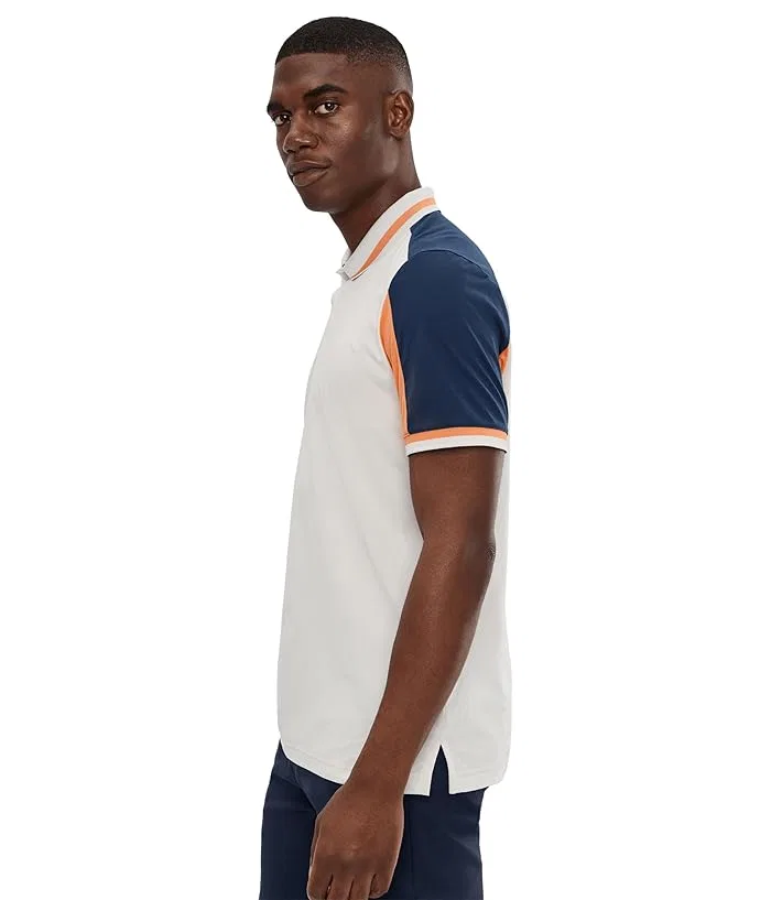 Поло Adidas Golf Beyond Vent Twistknit, Orbit Grey/Collegiate Navy — фото 3
