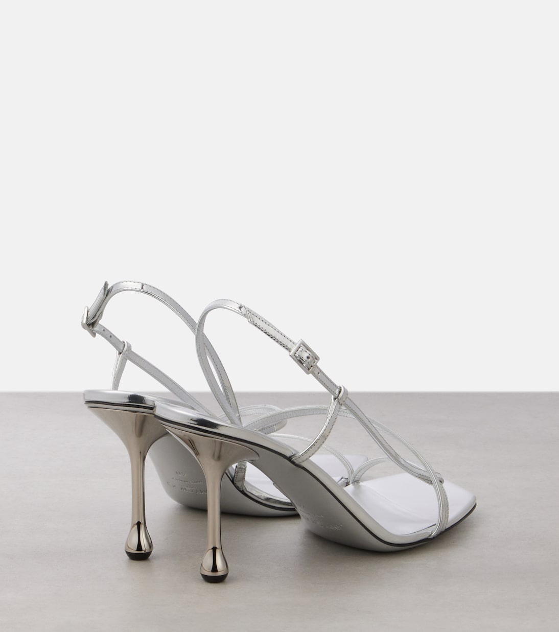 Этана 80 сандалии из металлизированной кожи Jimmy Choo, серебряный — фото 2