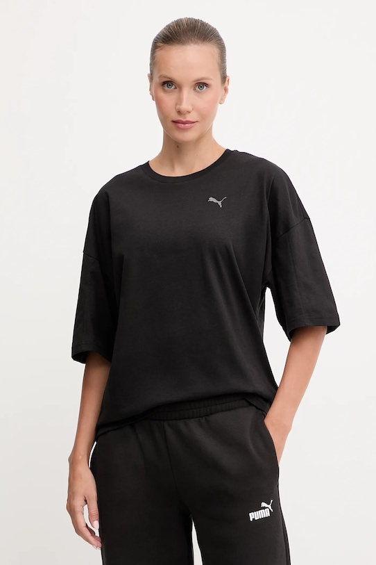 

Хлопковая футболка Puma, черный