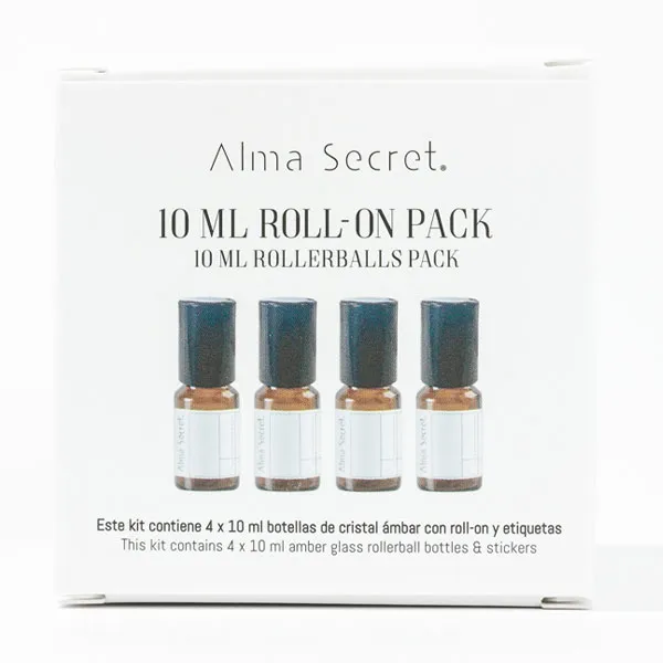 

4 бутылки эфирных масел 10 Ml Roll-On Pack Alma Secret
