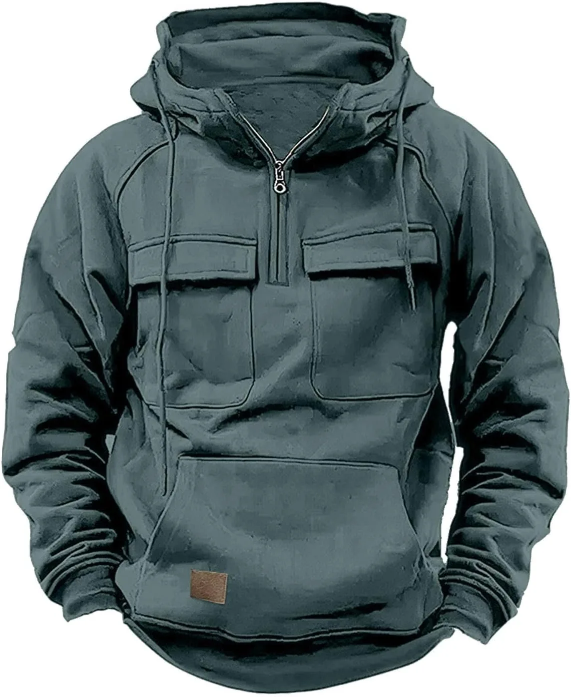 

Толстовка с капюшоном Muscularfit для мужчин Big and Tall, с карманами и молнией на четверть