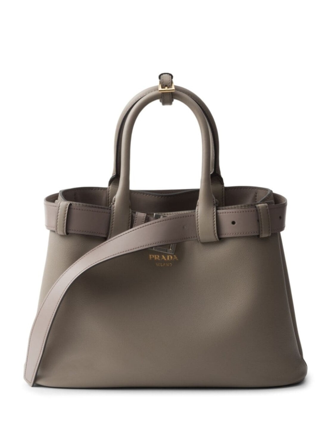

Сумка Prada среднего размера с поясом, серый