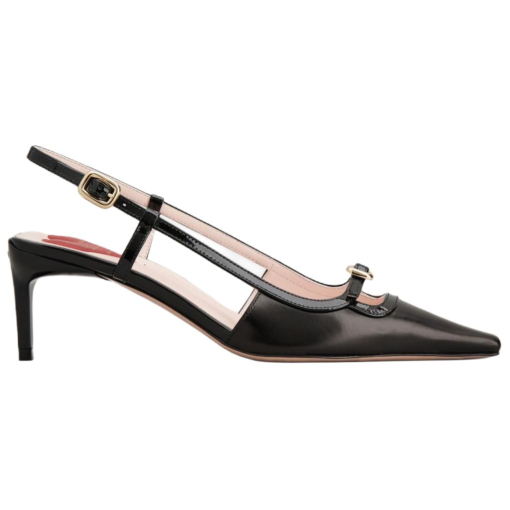 Туфли-лодочки с открытой пяткой и острым носком Roger Vivier