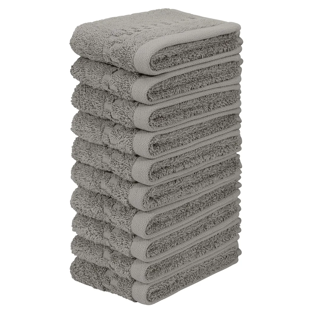 

Мой домашний полотенце для лица Regona, мыльные тряпки (30x30 см), пушистые и мягкие, 500 г/м² Премиальные полотенца с бордюром, набор полотенец, 100% хлопок My Home, серый