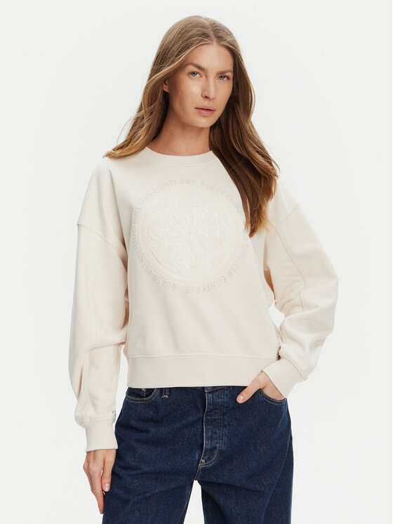 

Свитшот regular fit W5YQ07 KB681 Guess, экрю