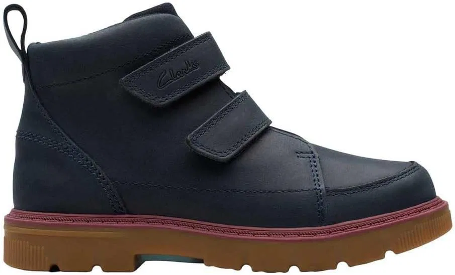 Детские модные ботинки Clarks Lorcam Hi O, Navy