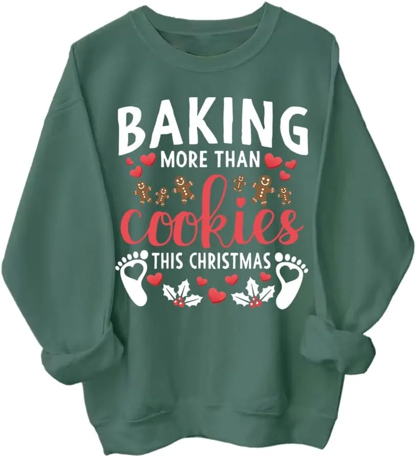 

Свитшот для объявления о беременности на Рождество SIMJEW