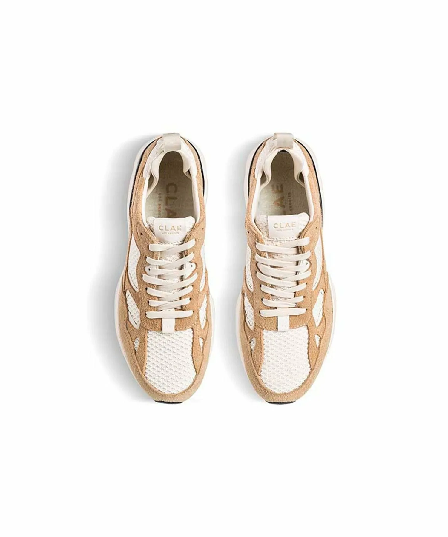 Кроссовки Clay LA23 Volume белого и коричневого цвета Clae, White Brown — фото 2