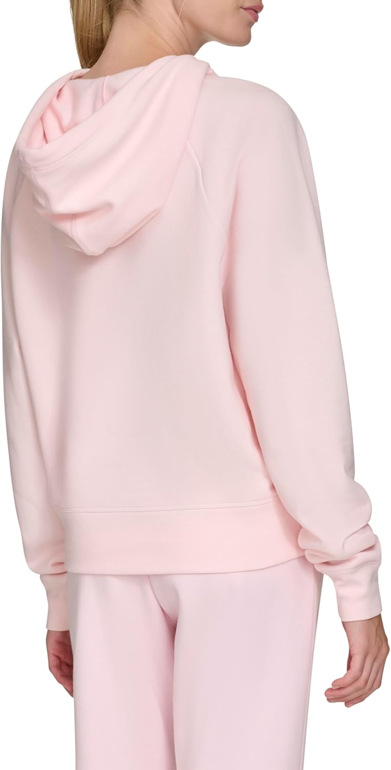 Женская толстовка с капюшоном и тисненым логотипом Tommy Hilfiger свободного кроя, Powder Pink — фото 4