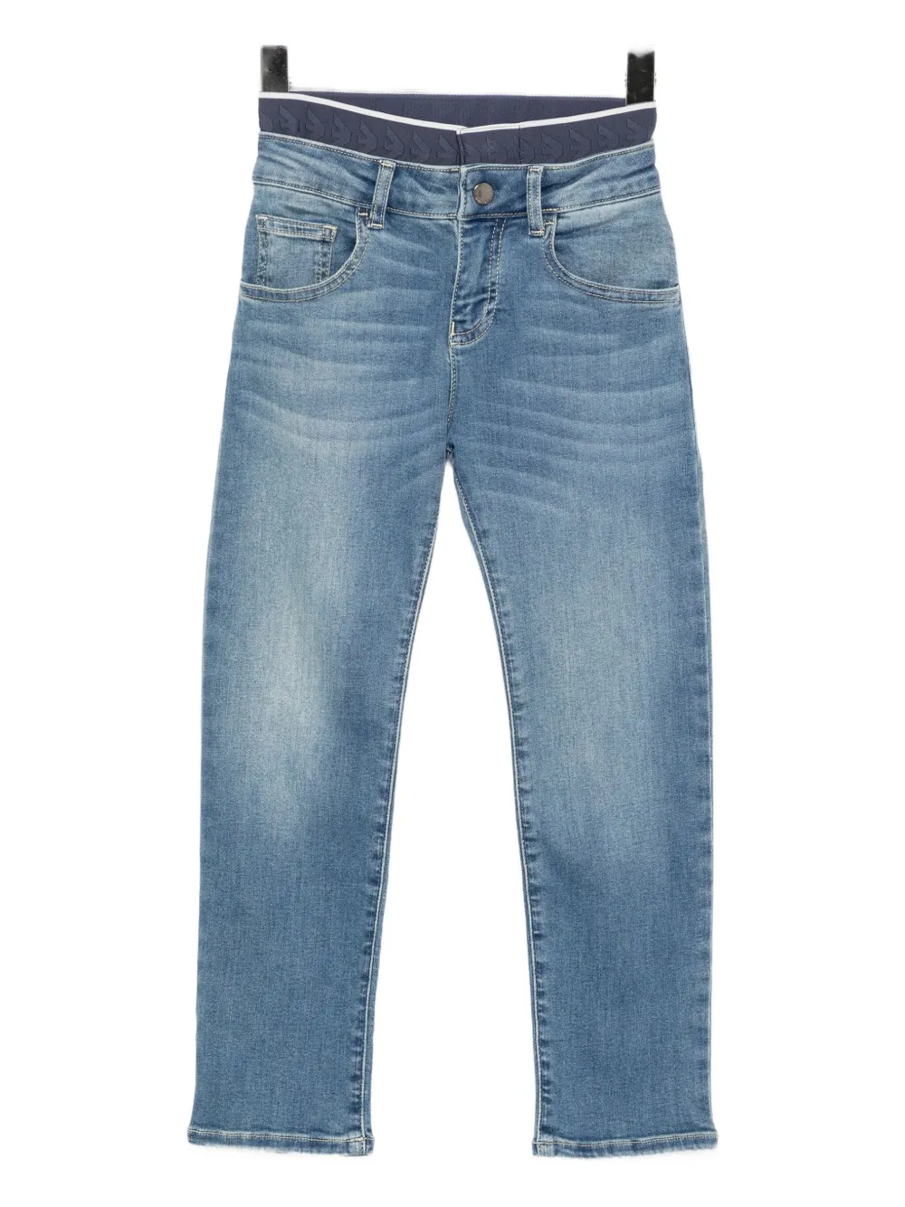 

Многослойные джинсы с логотипом Emporio Armani Kids, синий