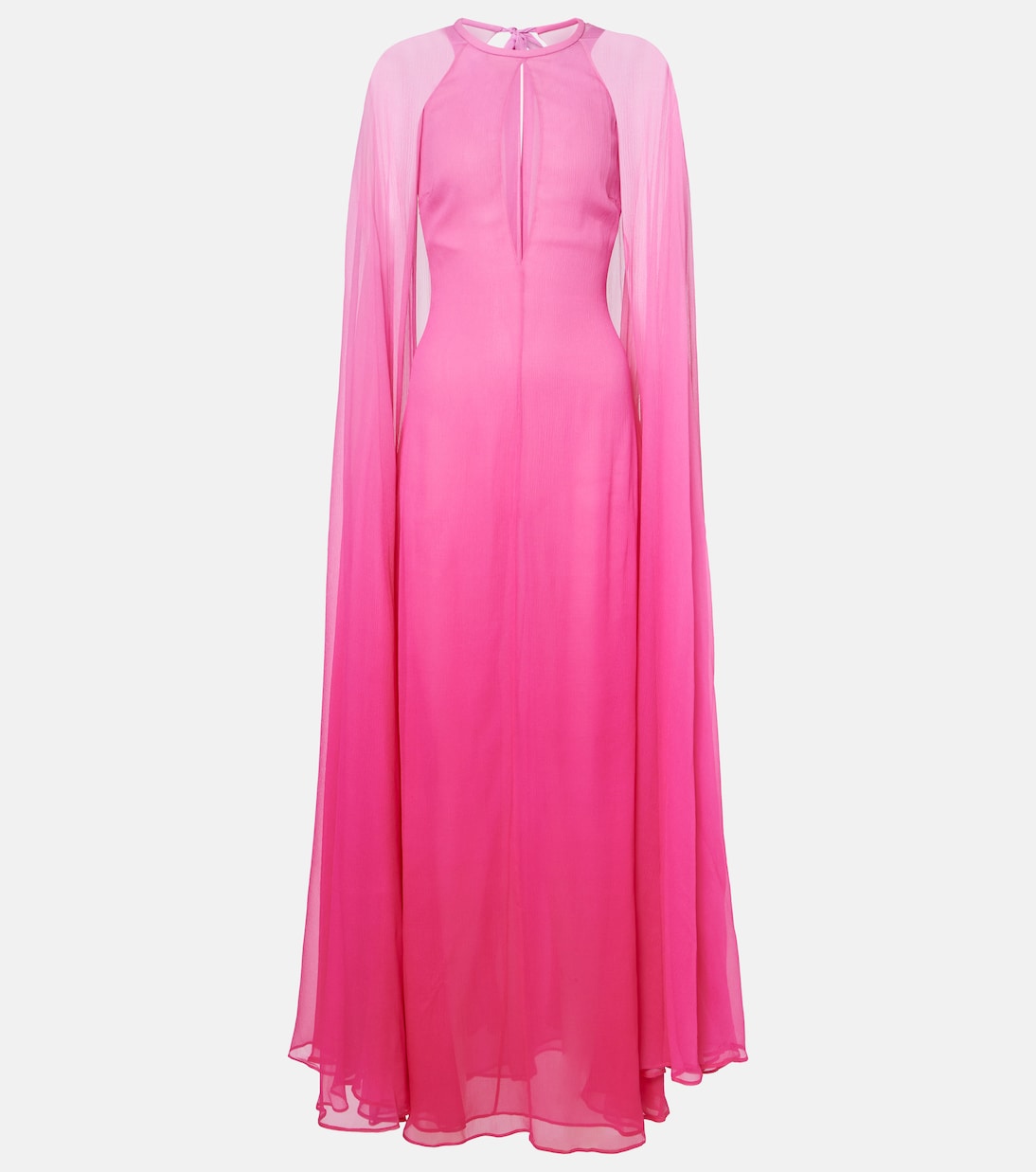 

Платье из шелкового крепона с вырезом омбре Tom Ford, Combo Fuxia