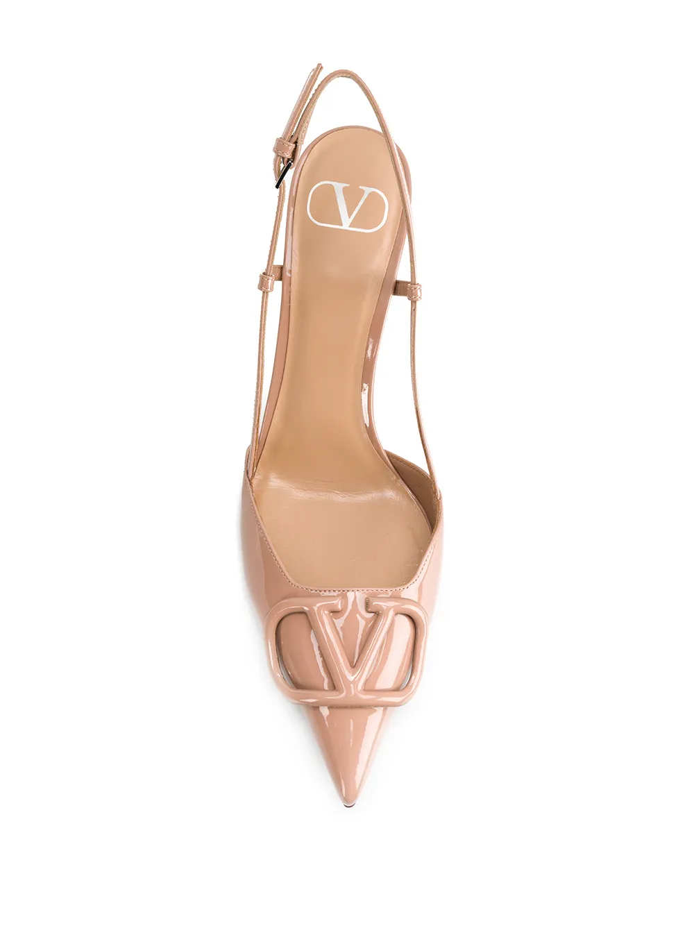 Туфли-лодочки с логотипом VLogo VALENTINO GARAVANI, нейтральный — фото 4