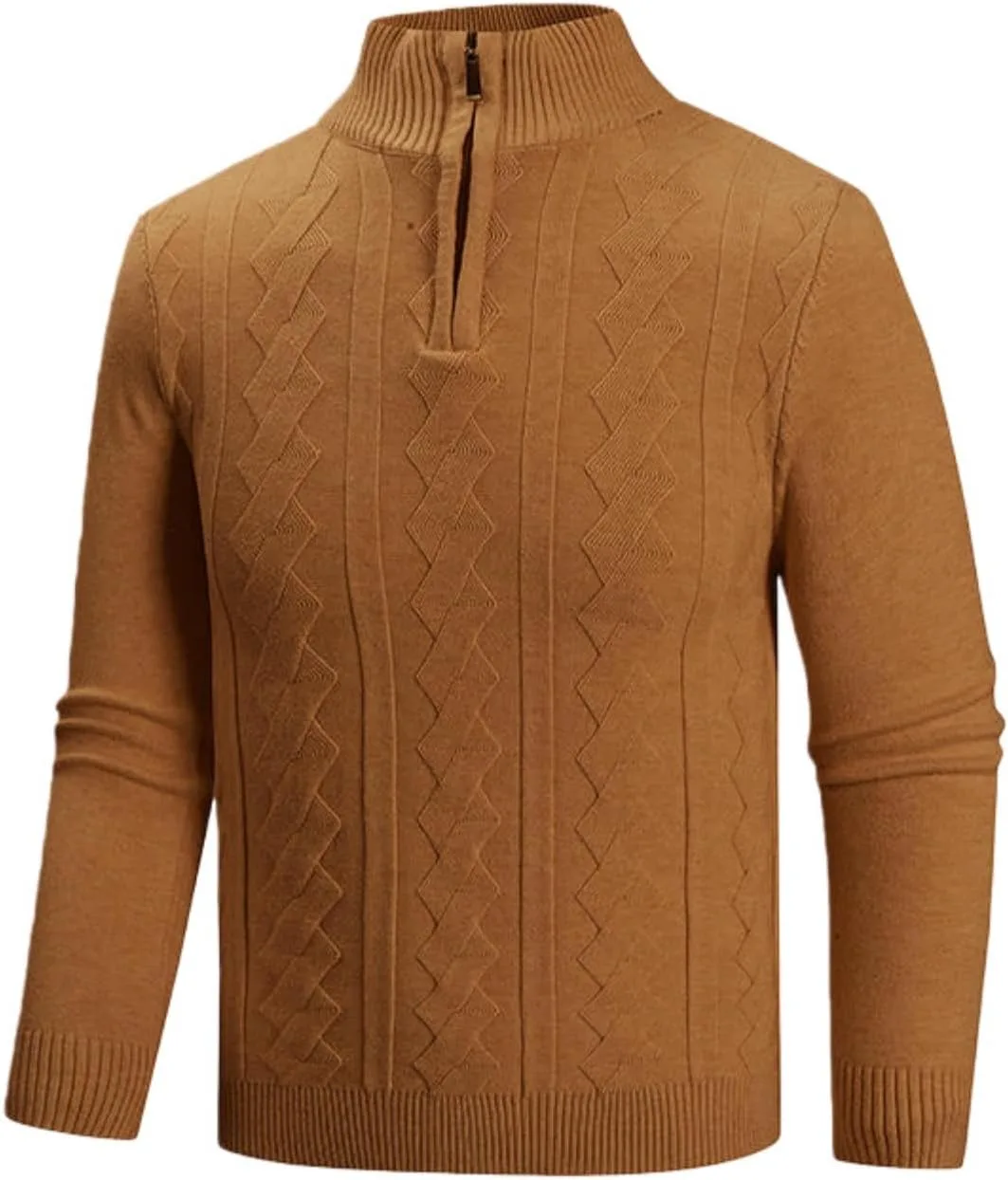 

Мужской осенне-зимний полузастегивающийся пуловер с воротником-стойкой FOLKFOLD