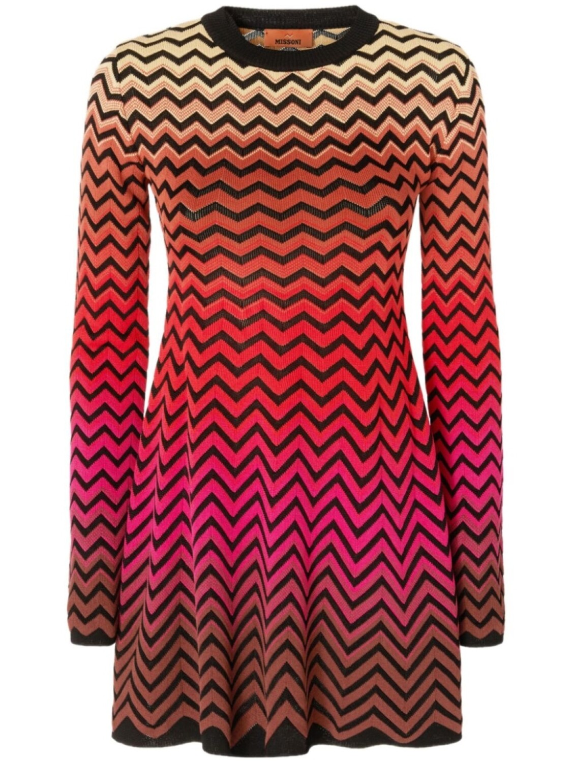 

Missoni платье мини с узором зигзаг, розовый