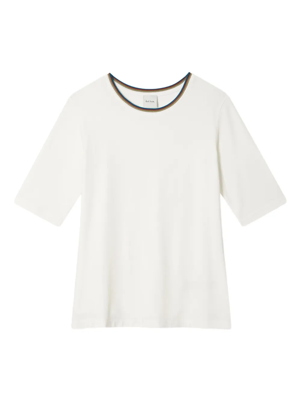 

Футболка с отделкой в полоску Paul Smith, белый