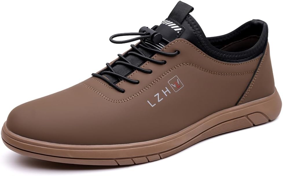 

Мужские премиальные повседневные лоферы-кроссовки из искусственной кожи, мягкие для ходьбы, деловые, для вождения Welrung, коричневый