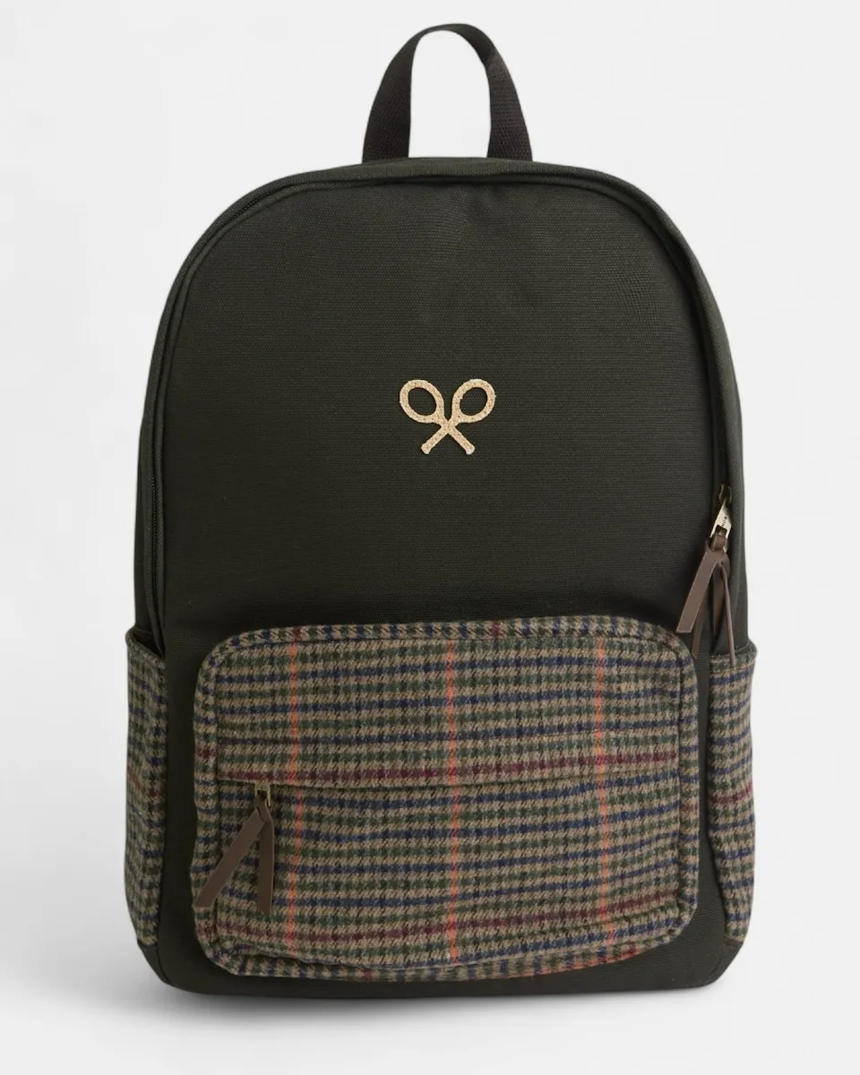 

Мужской повседневный рюкзак с коричневой клетчатой тканью Silbon