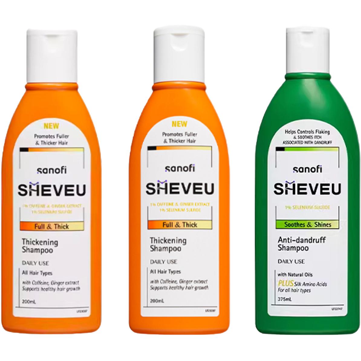 

SHEVEU Шампунь Selsun от перхоти и зуда набор для очищения желтая бутылка 200мл + синяя бутылка 200мл*2