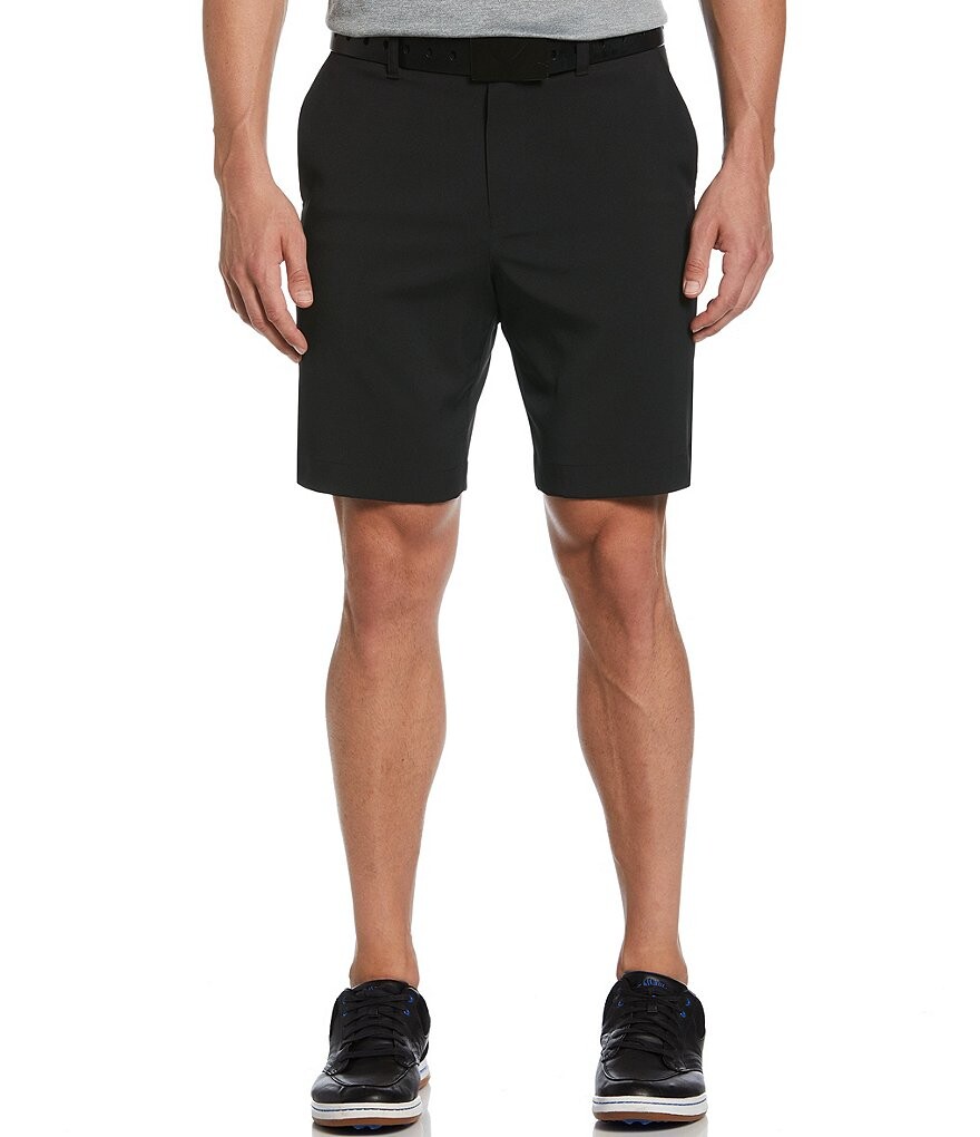 

Callaway Classic Fit Flat Front Opti-Stretch Active Waistband Solid 9 Шорты по внутреннему шву, черный