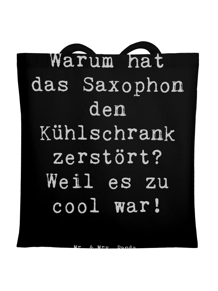 

Сумка Mr. & Mrs. Panda Tragetasche Saxophon Kühlschrank mit Spruch, черный