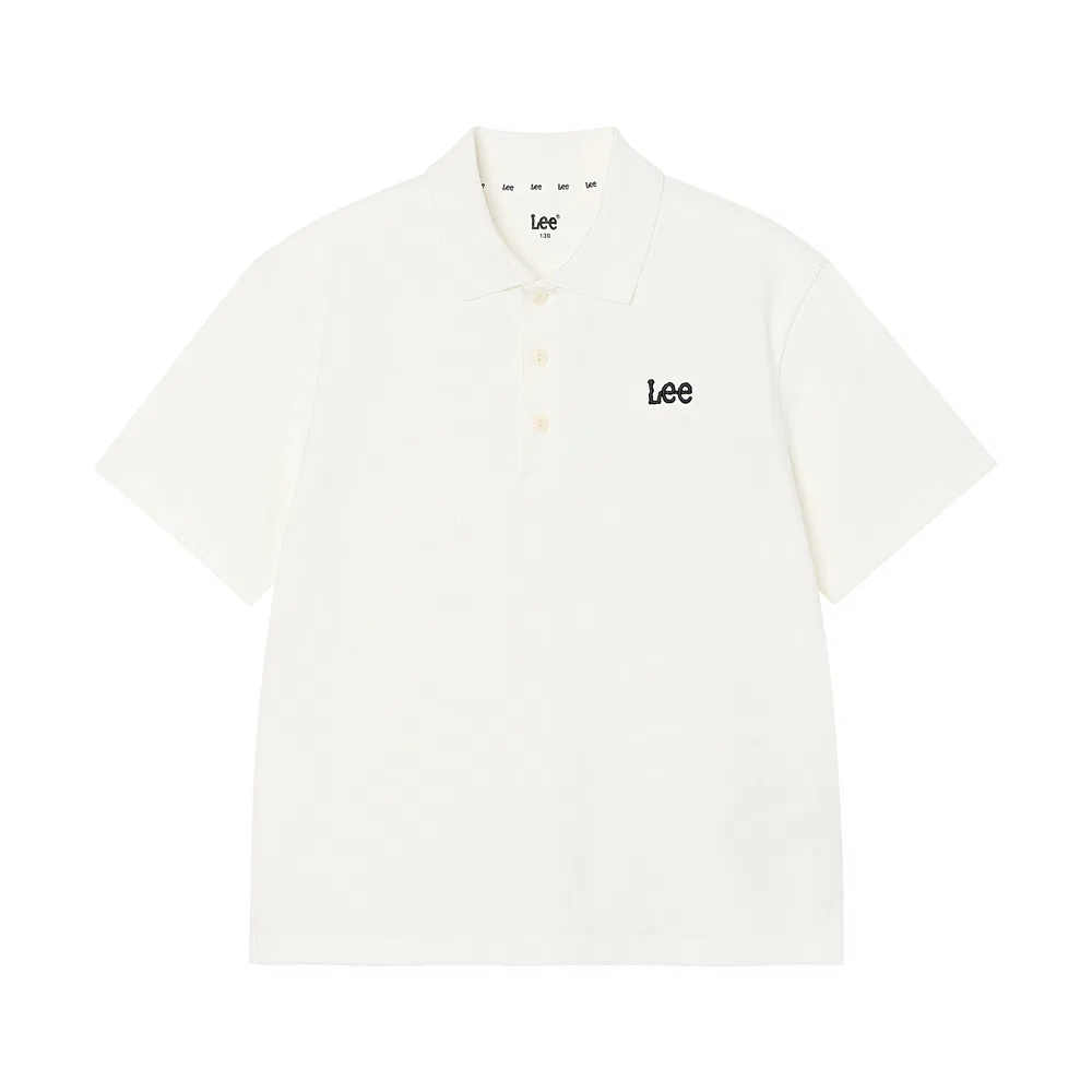 Детская футболка поло с коротким рукавом айвори от Lee Kids