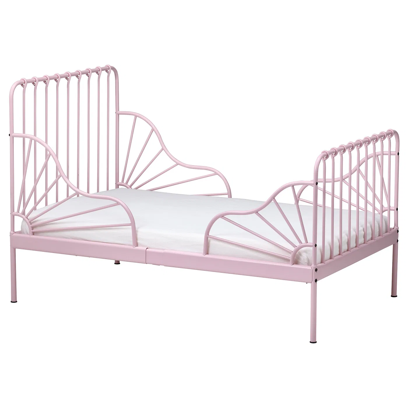 Раздвижная кровать IKEA MINNEN, 80x200 см, розовый