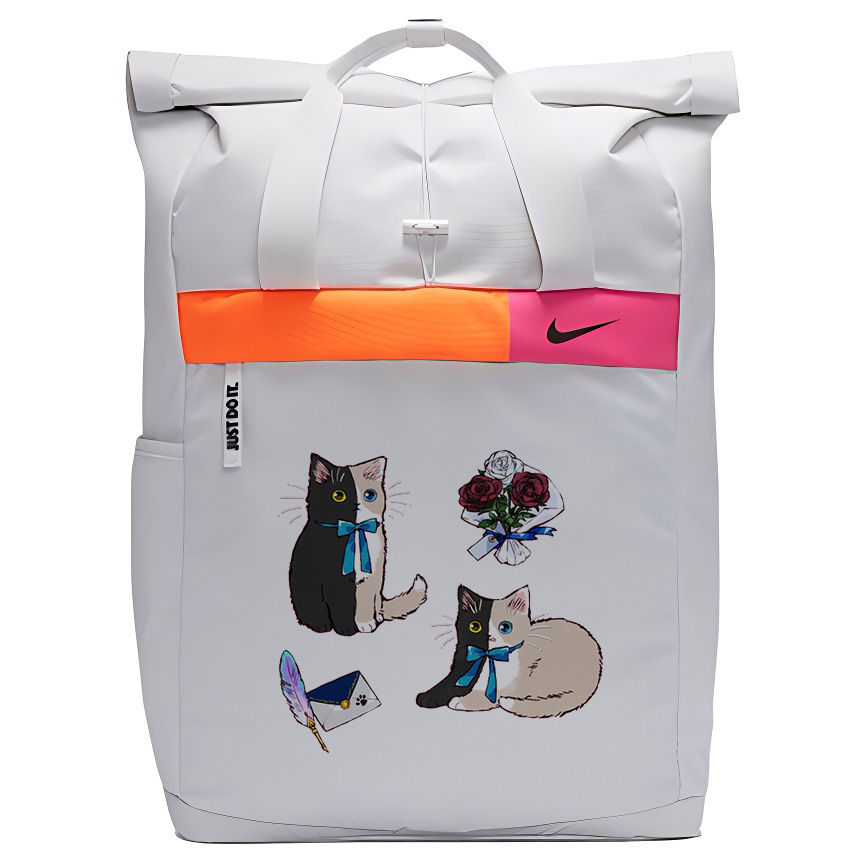 

Nike Тканевый рюкзак унисекс светло-серый, Double-Sided Face Kitten