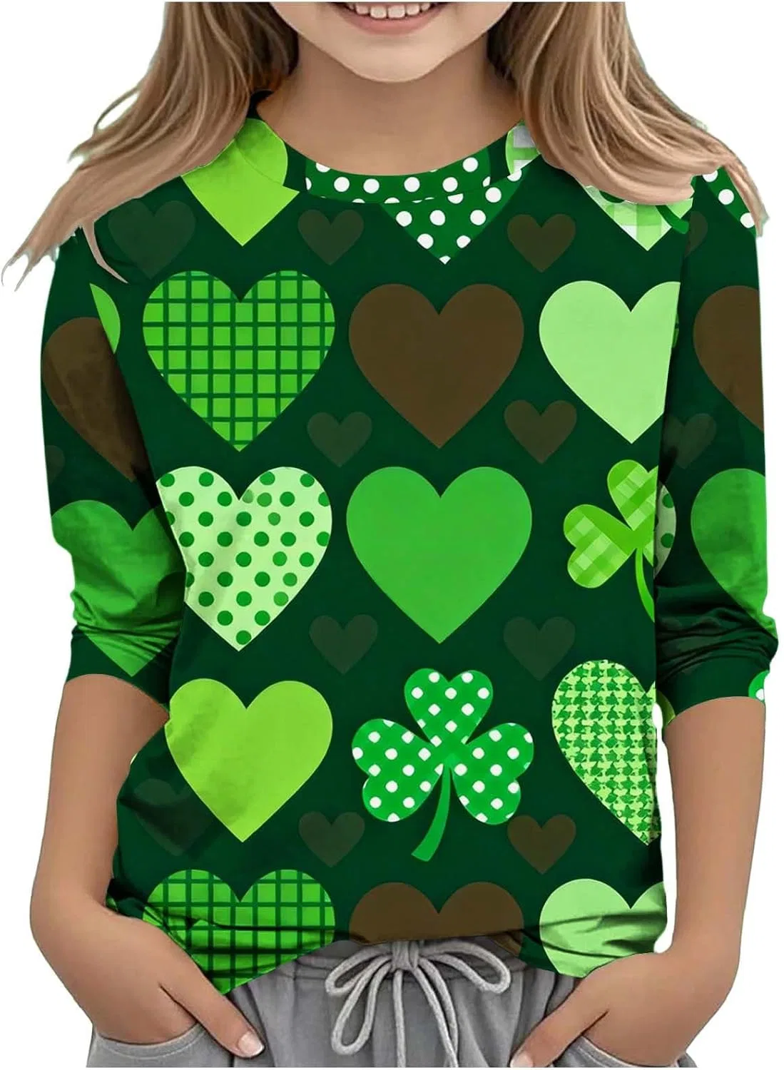 Футболка с принтом Shamrock, Zzalalana, Green13
