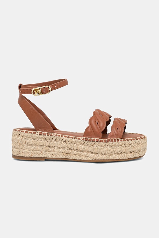 Кожаные сандалии Leather Rope Real Espad Sandal Tommy Hilfiger, коричневый — фото 2