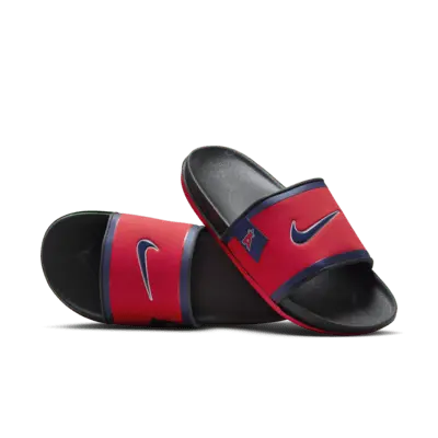 Шлепанцы Nike Offcourt (Los Angeles Angels) Offcourt Slides, цвет University Red/Dark Smoke Grey/Midnight Navy
