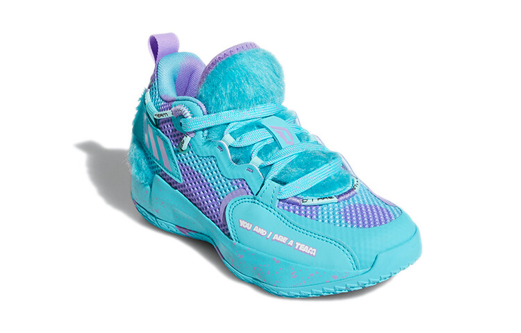 Баскетбольные кроссовки D Lillard 7 Kids PS Mid-top Blue/яркая фуксия Adidas — фото 2