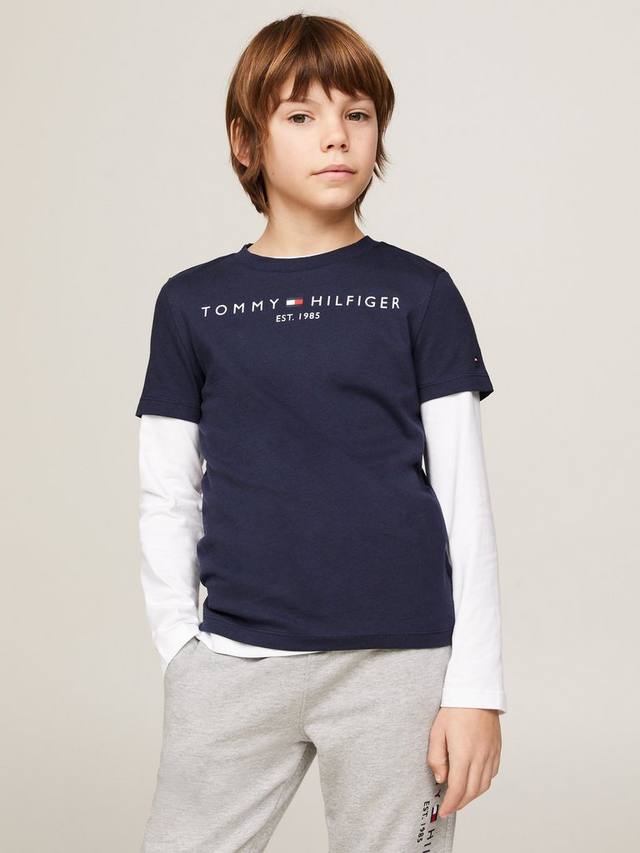

Детская футболка Essential с логотипом из органического хлопка Tommy Hilfiger, Twilight Navy