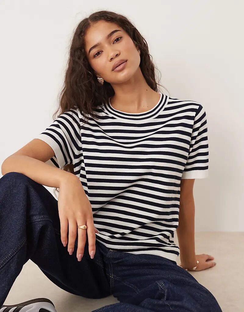 

Футболка Mango с короткими рукавами в полоску